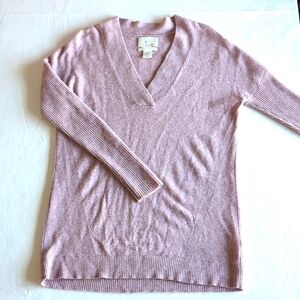 Cynthia Rowley 100% 2-Ply Cashmere Sweater Heathered Pink/Purple Size S